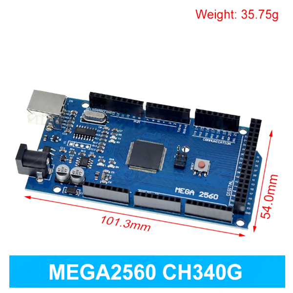 Mega2560 CH340G Size And Weight