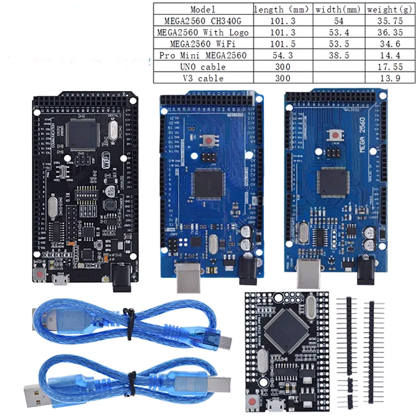 Mega2560 ATMEGA16U2 Pro Mini MEGA 2560 Mega+WiFi R3 ATmega2560 Chip CH340G (7)