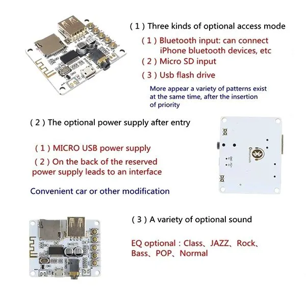 Bluetooth Audio Receiver Module with USB TF card – Xpart Electronic