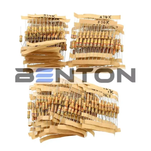 1000Pcs Assorted Carbon Film Resistors Assortment Kit 1