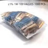 1000pcs 10x 100Value 1WMetal Film Resistor Kit 1