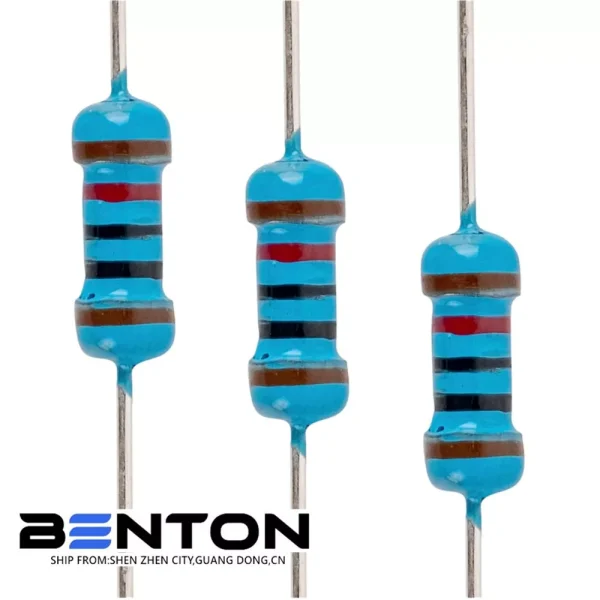 100Pcs 0.25W Metal Film Resistors Kit ±1% 0Ω-10M Ohm 135 Values Option 1