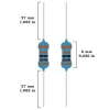 100Pcs 0.25W Metal Film Resistors Kit ±1% 0Ω-10M Ohm 135 Values Option 3