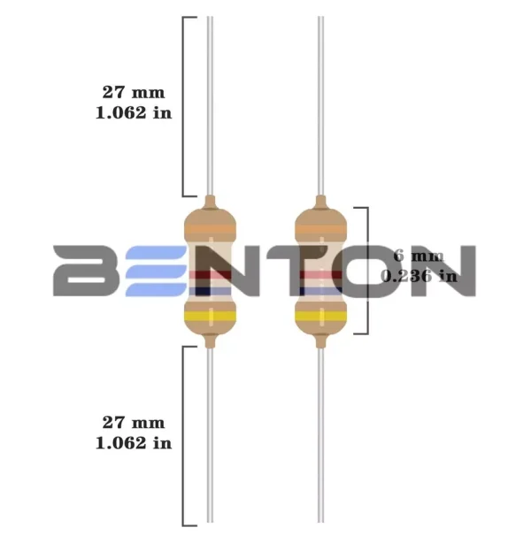 100Pcs 0.25Watt Carbon Film Resistors Kit ±5% 0Ω-10M Ohm 135 Values Option 2