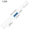 100Pcs 1-2W(0.5Watt) Metal Film Resistors Kit ±1% 1Ω-10M Ohm 134 Values Option 2