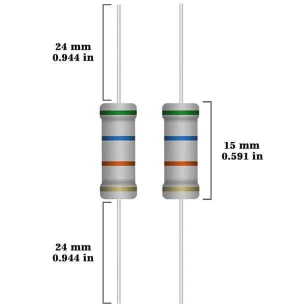 100Pcs 2W(2 Watt) Carbon Film Resistors Kit 2