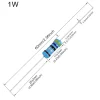 100pcs 1 kΩ 10kΩ Resistor 1W (1 Watt) ±1% Tolerance Metal Film Fixed Resistors 2