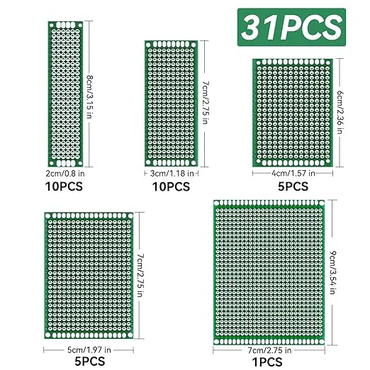 104pcs Double Sided PCB Board Kit 3