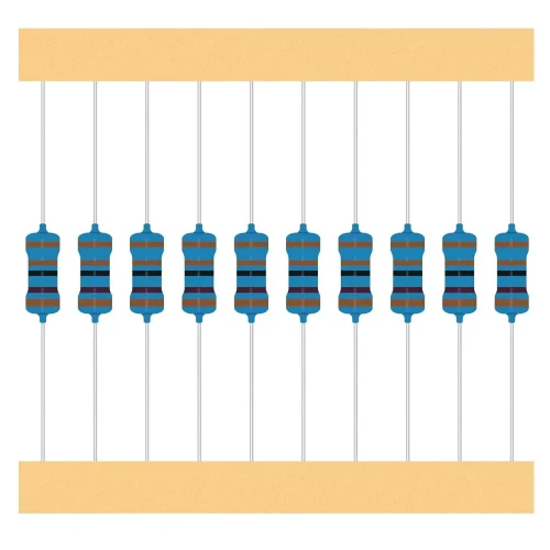 250pc 25 Values 0.5W Metal Film Resistor 1